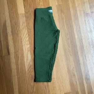 Booty by Brabants Cropped Croco Legging Olive Green